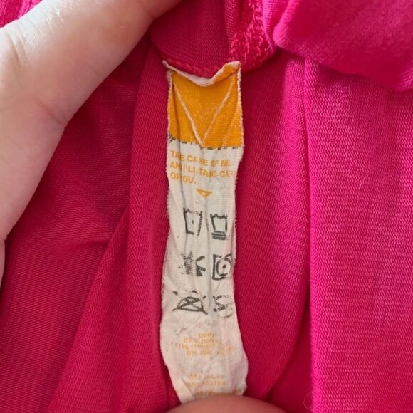 Lucy Short Sleeve High-Low X Back Top Pink Small - Picture 6 of 7